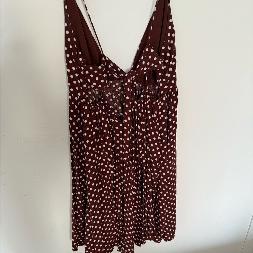 Zara Brown Polka Dot Dress!